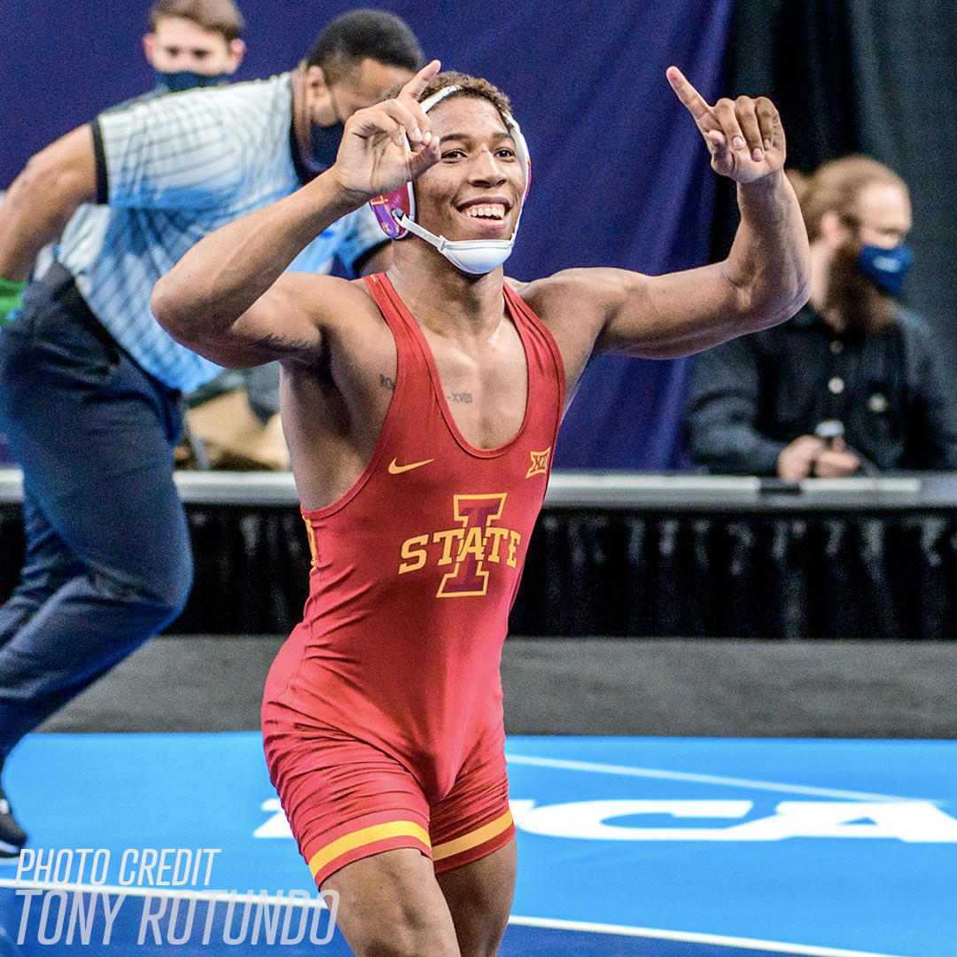 Iowa State's David Carr will wrestle for an NCAA title at 165lbs